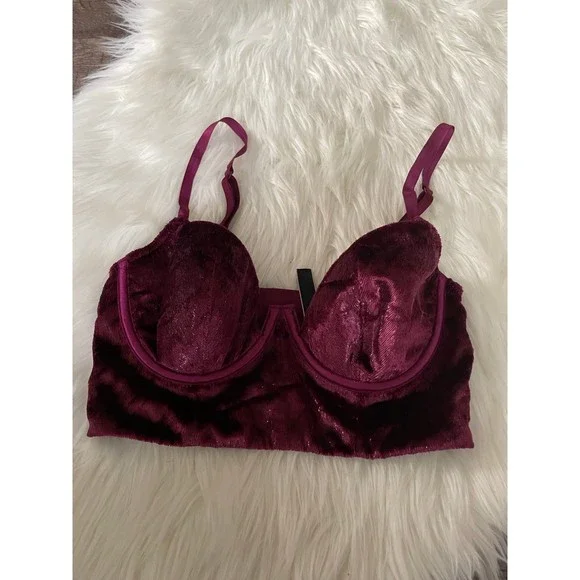 Victoria's Secret velvet Very Sexy Balconette bra size 34B - Picture 2 of 4